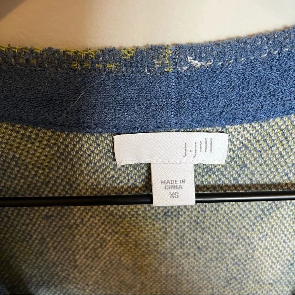 J.Jill Printed Long Line Wool Blend Cardigan - Picture 8 of 9